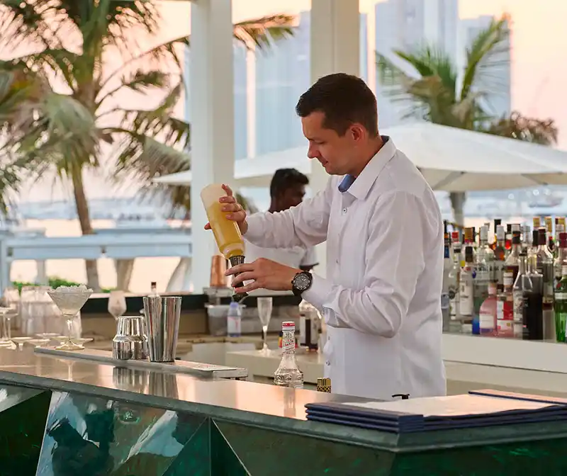Chef of the Bar and beach restaurant at Drift Beach Dubai