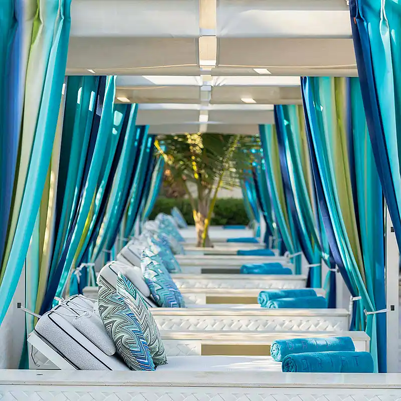 Book a Cabana Bed at Drift Beach Restaurant Dubai